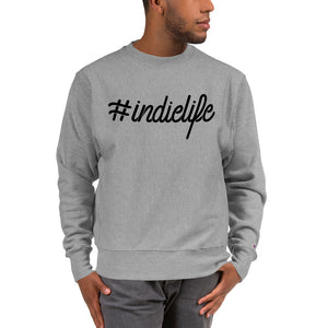"Classic Hashtag Indie-Life Champion Crewneck Sweatshirt